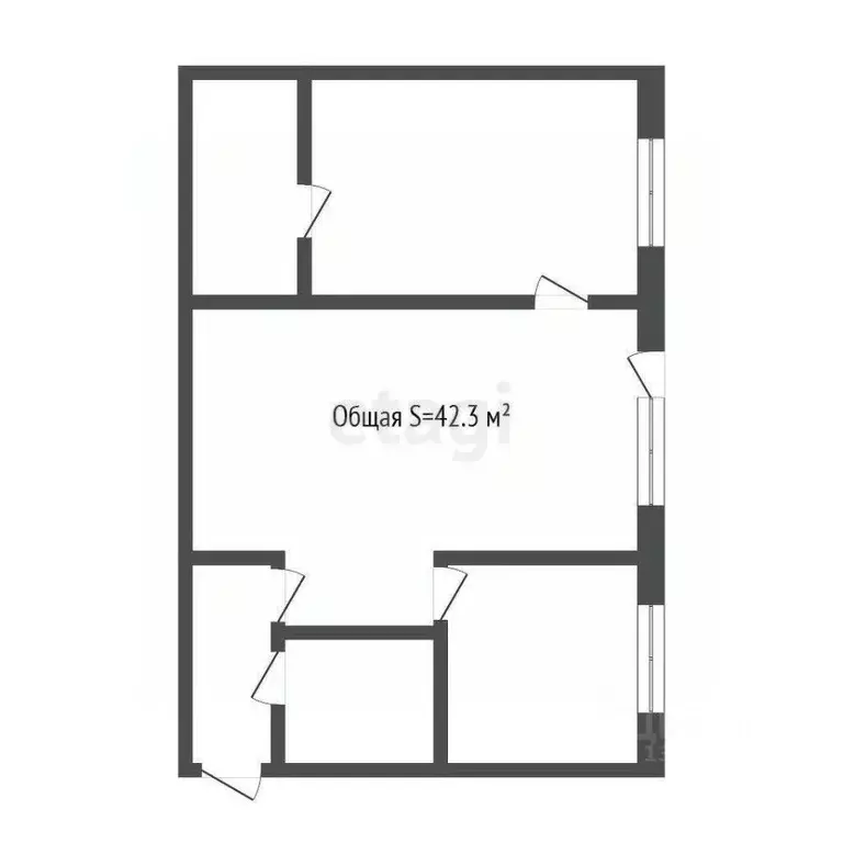 2-к кв. Кемеровская область, Кемерово ул. Дарвина, 9 (42.5 м) - Фото 2