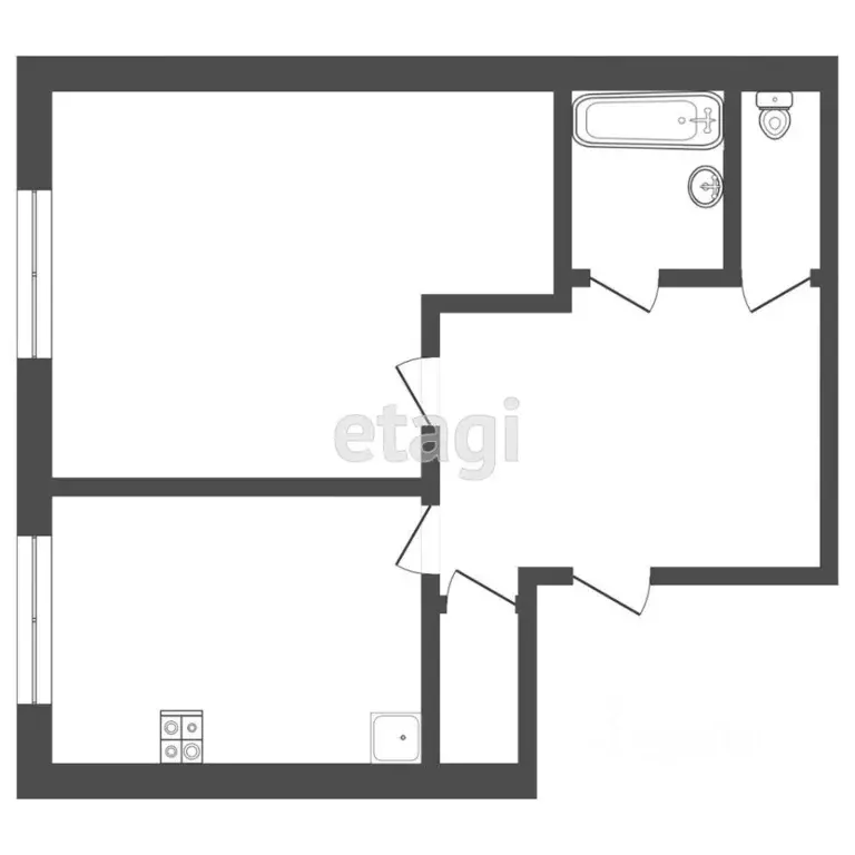 1-к кв. Тюменская область, Тюмень Солнечный проезд, 5 (39.0 м) - Фото 1