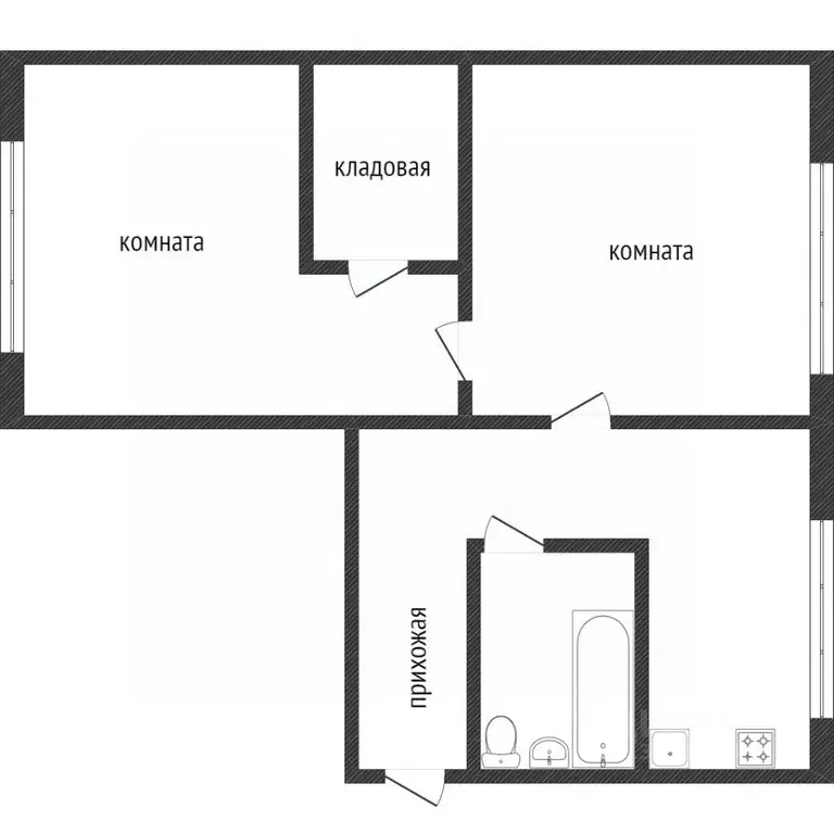2-к кв. Белгородская область, Белгород Гражданский просп., 32 (45.0 м) - Фото 2
