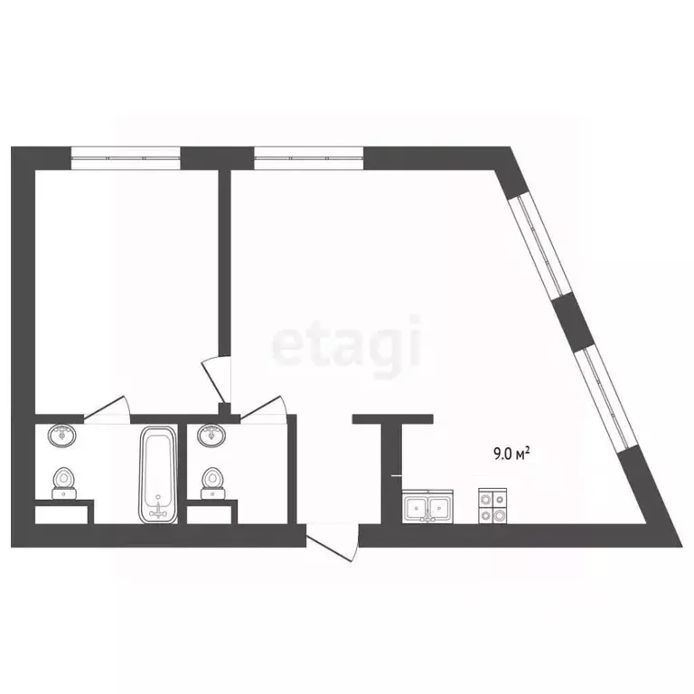 2-к кв. Москва Автозаводская ул., 26/1 (60.0 м) - Фото 1