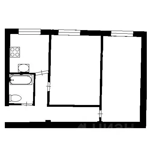 2-к кв. Самарская область, Самара Республиканская ул., 67 (42.0 м) - Фото 1