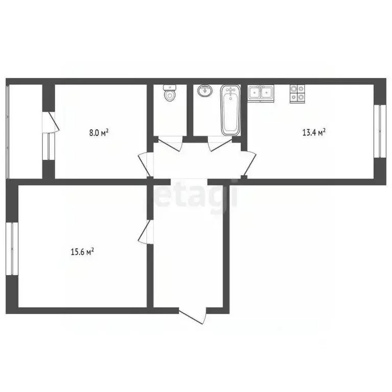 3-к кв. Самарская область, Самара ул. Мориса Тореза, 81 (57.7 м) - Фото 1
