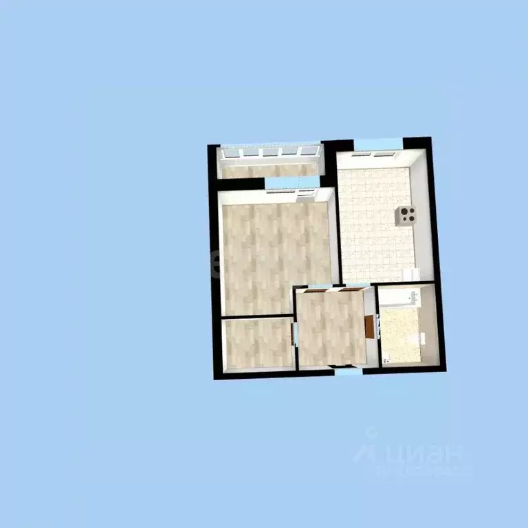 1-к кв. Башкортостан, Уфа ул. Майора Доставалова, 3 (35.07 м) - Фото 2