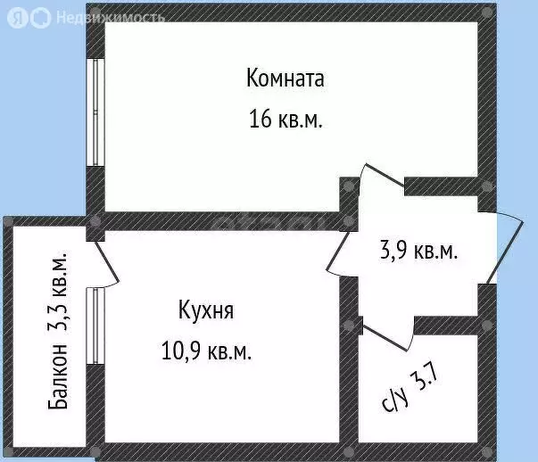 1-комнатная квартира: Краснодар, Круговая улица, 4/1 (35.5 м) - Фото 0