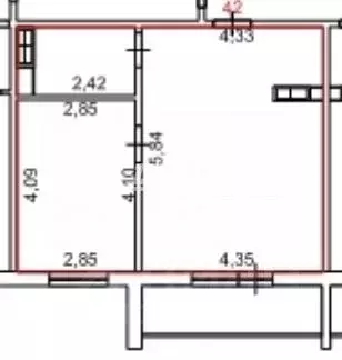 1-к кв. Челябинская область, Челябинск ул. 40-летия Победы, 57 (45.0 ... - Фото 2
