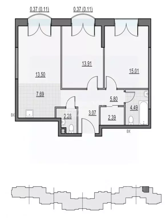 3-к кв. Москва ул. Академика Королева, 21 (70.0 м) - Фото 1