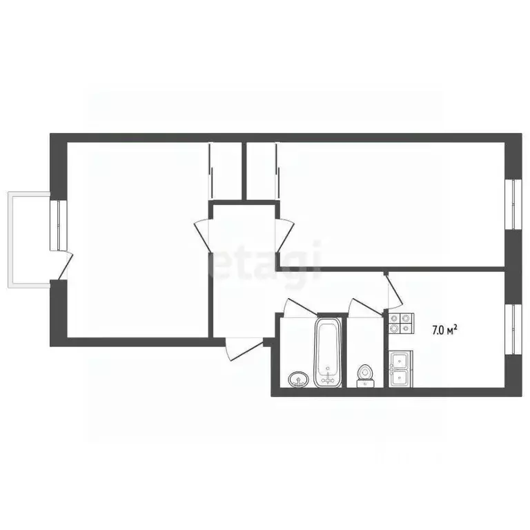2-к кв. Ярославская область, Рыбинск ул. Зои Космодемьянской, 4 (43.0 ... - Фото 2