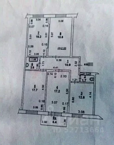4-к кв. Ростовская область, Ростов-на-Дону бул. Измайловский, 17 (97.0 ... - Фото 2