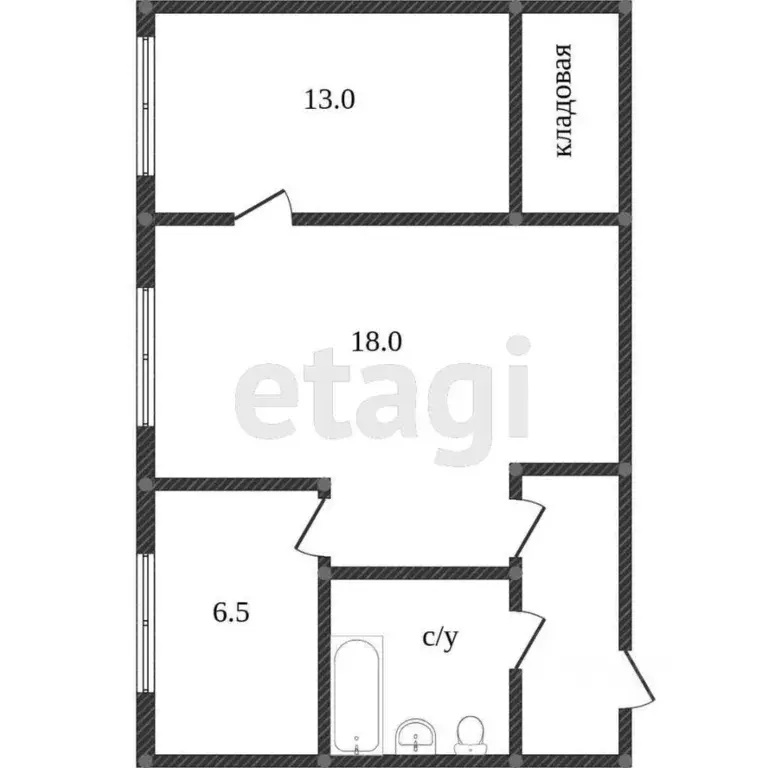 2-к кв. Костромская область, Кострома ул. Терешковой, 17 (43.3 м) - Фото 1