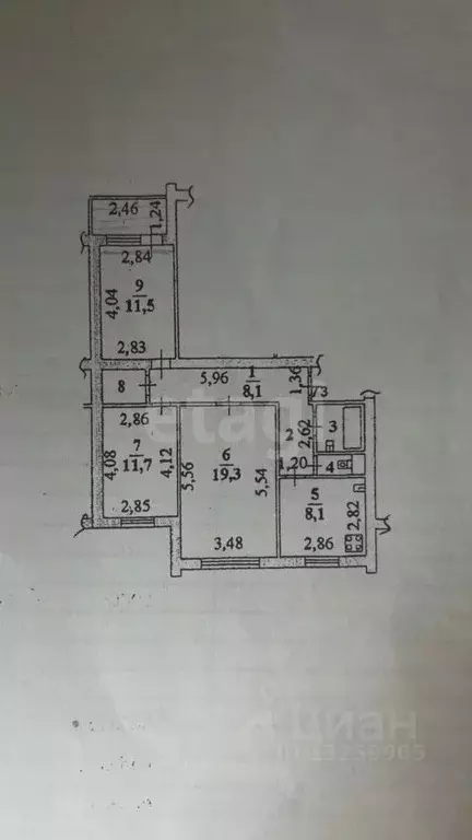 3-к кв. Липецкая область, Липецк ул. И.В. Свиридова, 3 (67.7 м) - Фото 2