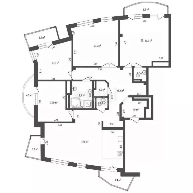 4-к кв. Тюменская область, Тюмень Севастопольская ул., 14 (197.8 м) - Фото 1