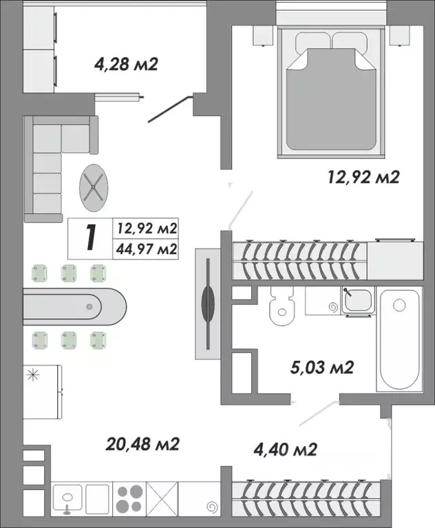 1-к кв. Оренбургская область, Оренбург Северо-Восточный жилрайон, 20А ... - Фото 1