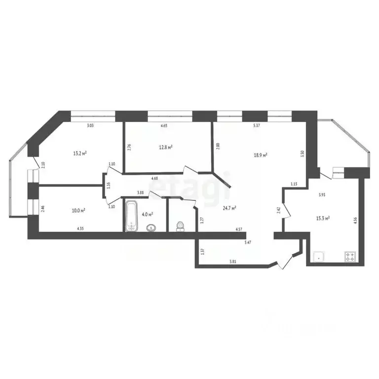 4-к кв. Тюменская область, Тюмень Шаимский проезд, 12 (100.6 м) - Фото 1