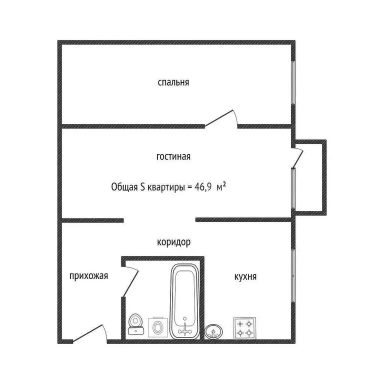 2-комнатная квартира: Бийск, улица имени Героя Советского Союза ... - Фото 1