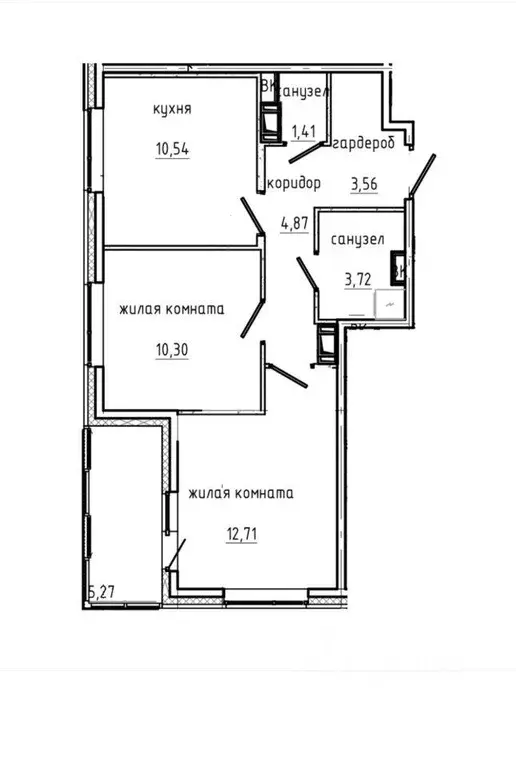 Квартира, 2 комнаты, 50 м - Фото 1