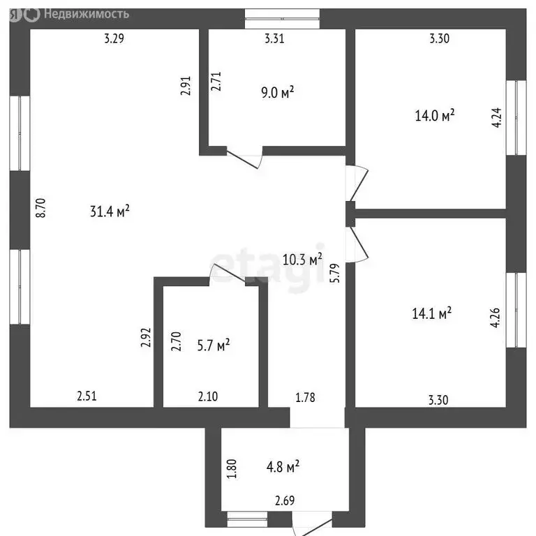 Дом в село Розовка, улица Маршала Жукова (94 м) - Фото 1