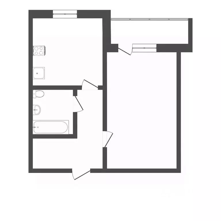 1-к кв. Тюменская область, Тюмень ул. Муравленко, 13 (32.0 м) - Фото 1
