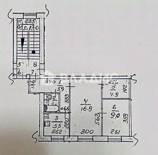 Квартира, 2 комнаты, 45.2 м - Фото 1