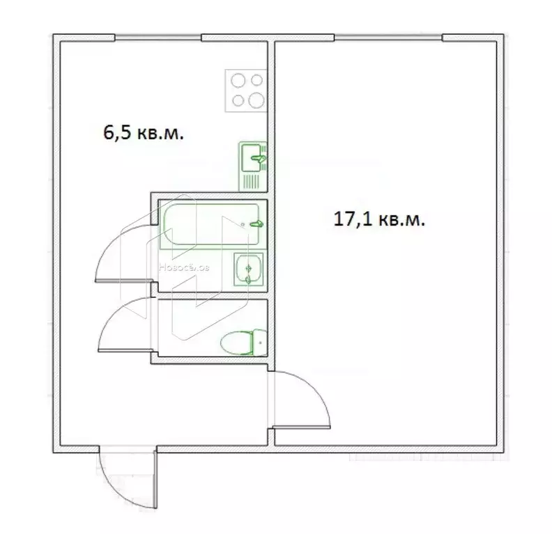 1-к кв. Мордовия, Саранск Химмаш жилрайон, 4-й мкр,  (33.2 м) - Фото 1