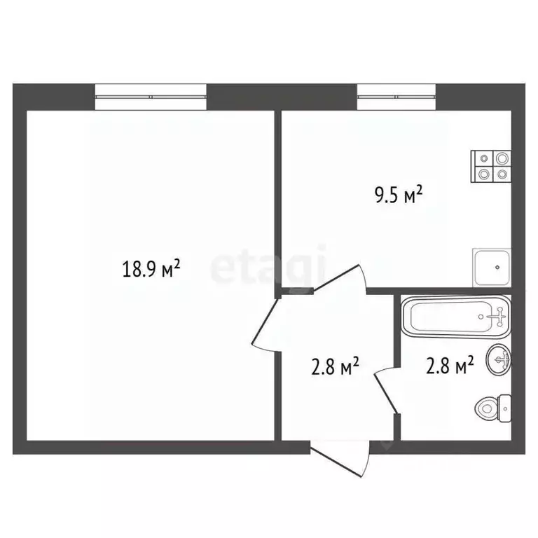 1-к кв. Мордовия, Саранск городской округ, Луховка рп ул. Школьная, 40 ... - Фото 2