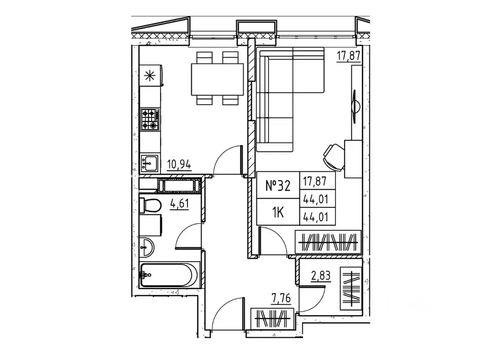 1-к кв. Московская область, Дубна ул. Понтекорво (44.01 м) - Фото 1