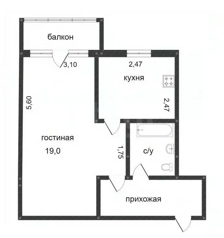 1-к кв. Тюменская область, Тюмень ул. Парфенова, 22 (32.2 м) - Фото 2