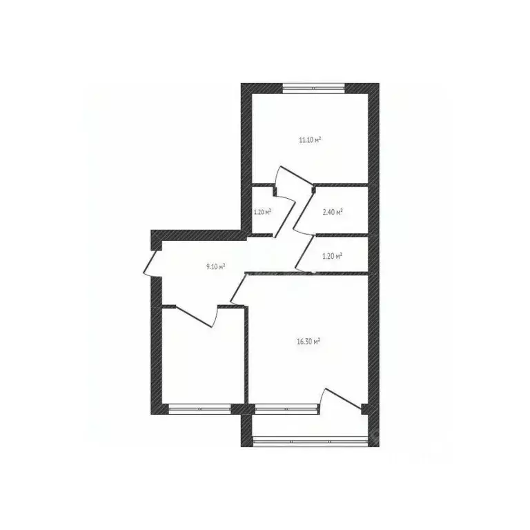 2-к кв. Брянская область, Почеп 5-й Стародубский пер., 7 (50.0 м) - Фото 1