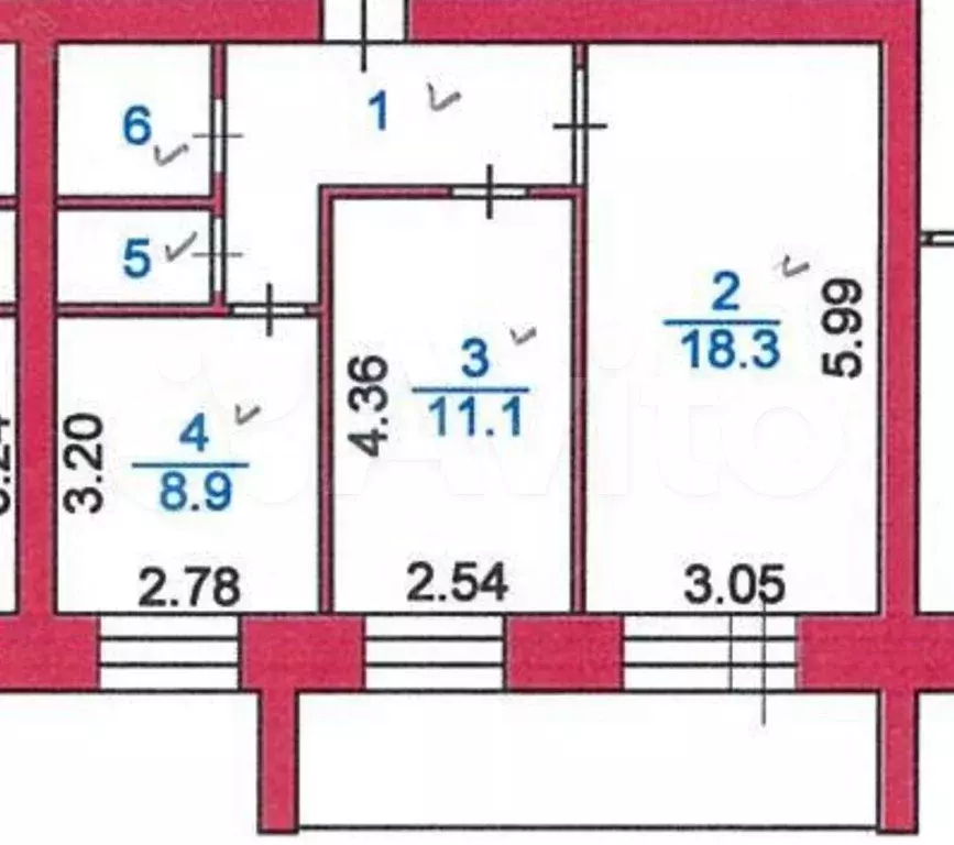 2-к. квартира, 55 м, 3/10 эт. - Фото 0