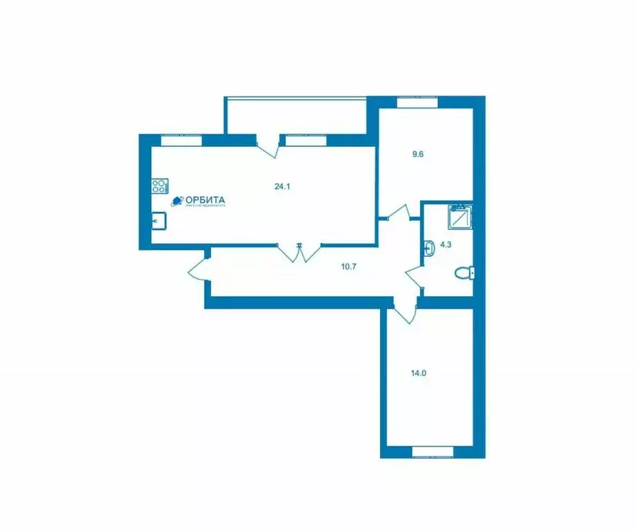 2-комнатная квартира: Тюмень, Заречный проезд, 6к2 (62 м) - Фото 1