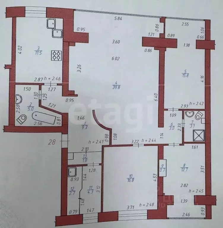 4-к кв. Удмуртия, Ижевск ул. 10 лет Октября, 21 (126.5 м) - Фото 1