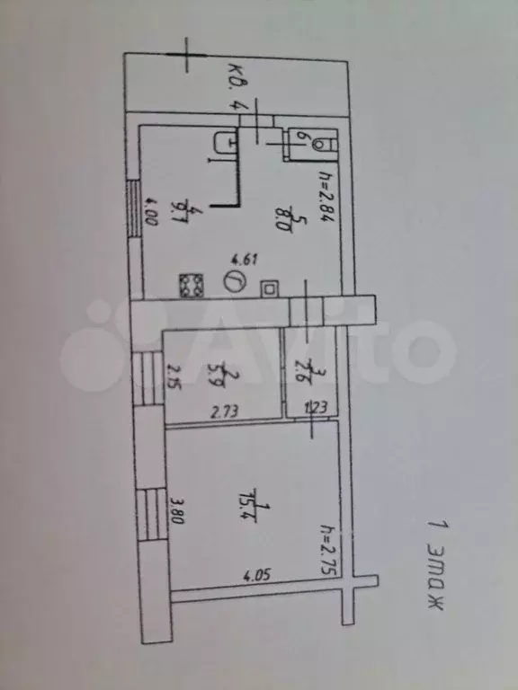 2-к. квартира, 42 м, 1/1 эт. - Фото 0