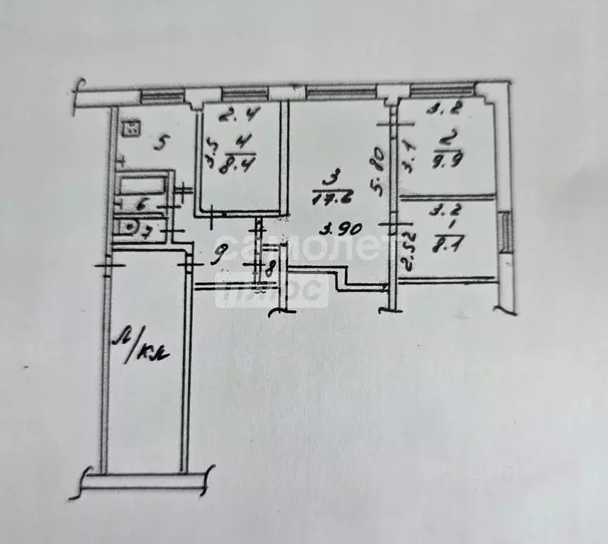 4-к кв. Калужская область, Калуга Майская ул., 8 (58.5 м) - Фото 2