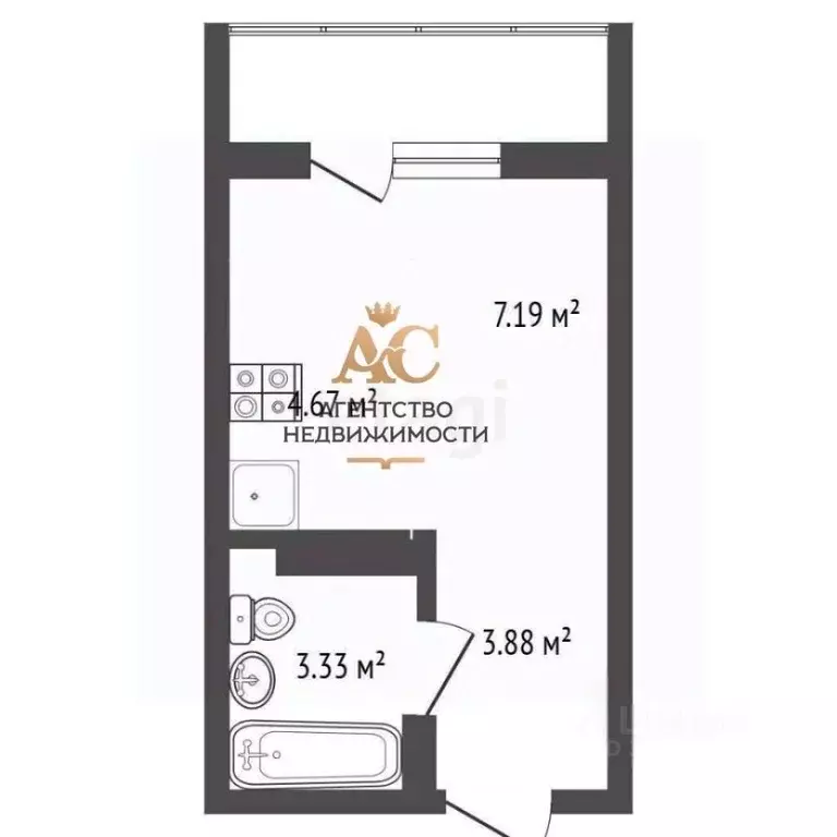 1-к кв. Крым, Судак ул. Айвазовского, 8 (20.0 м) - Фото 2