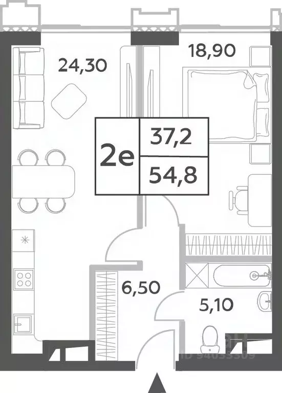 2-к кв. Москва просп. Генерала Дорохова, вл1к2 (54.8 м) - Фото 0