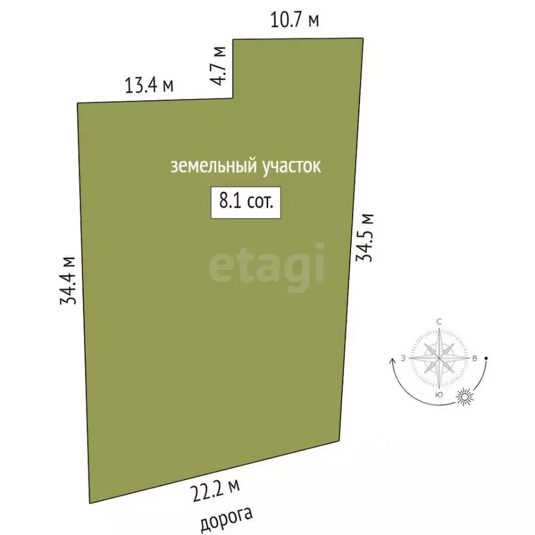 Участок в Забайкальский край, Читинский район, с. Смоленка  (8.1 сот.) - Фото 2