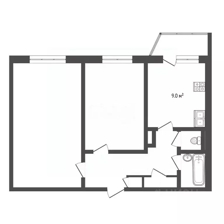 2-к кв. Красноярский край, Норильск Московская ул., 16 (49.0 м) - Фото 2