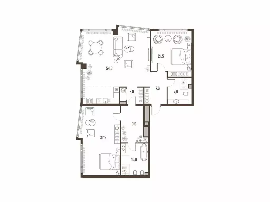 3-комнатная квартира: Москва, Летниковская улица, 11к1 (148.2 м) - Фото 1