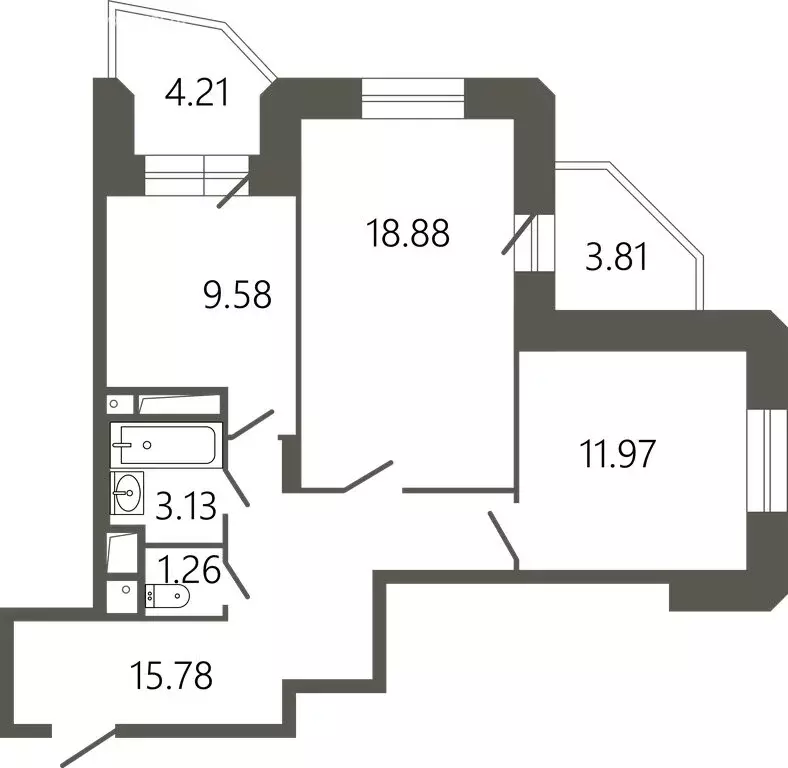 2-комнатная квартира: Подольск, микрорайон Климовск, Советская улица, ... - Фото 1