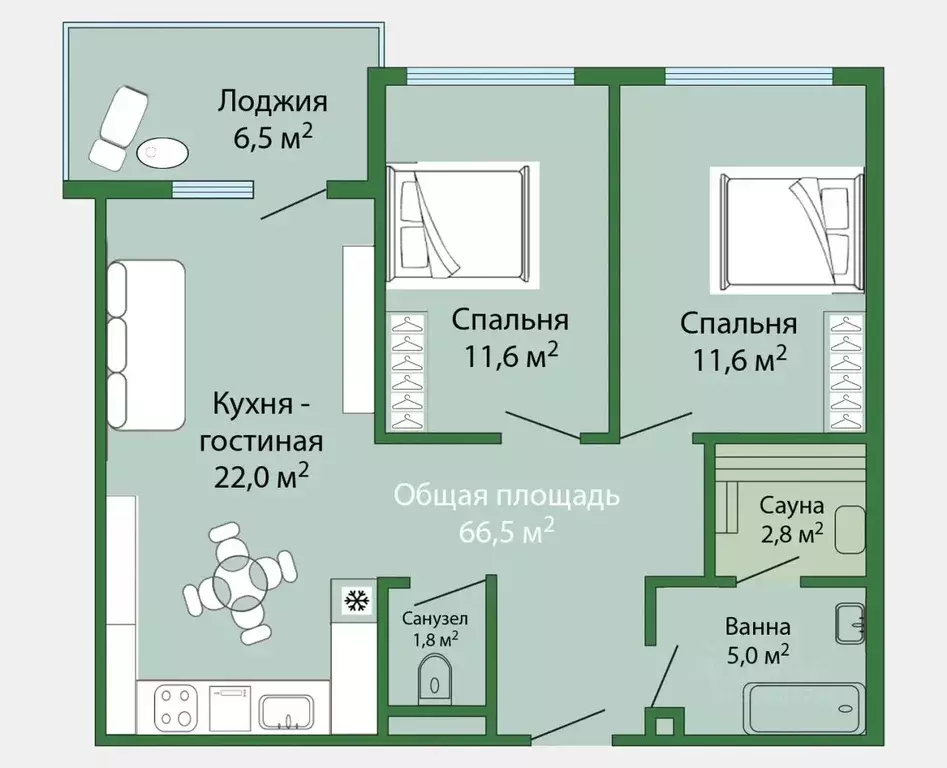 2-к кв. Ленинградская область, Всеволожск ул. Рябиновая Роща, 4к8 ... - Фото 2