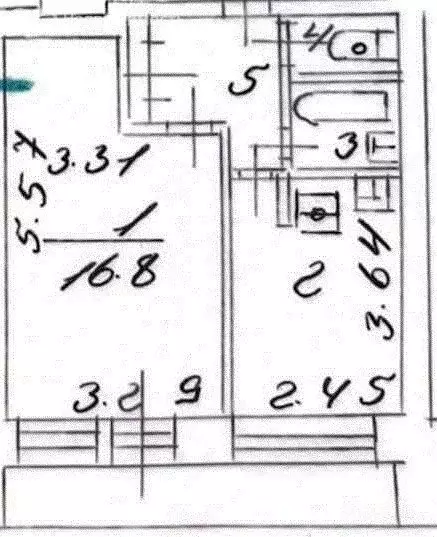 1-комнатная квартира: Москва, улица Пресненский Вал, 28с1 (30 м) - Фото 1