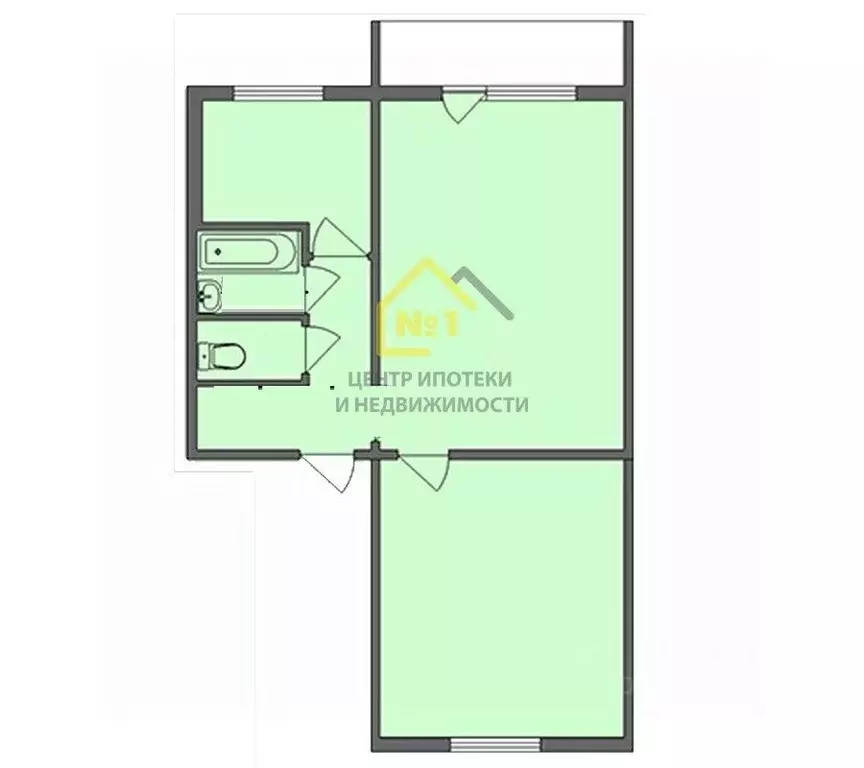 2-к кв. Челябинская область, Челябинск ул. Дзержинского, 99Б (44.8 м) - Фото 1