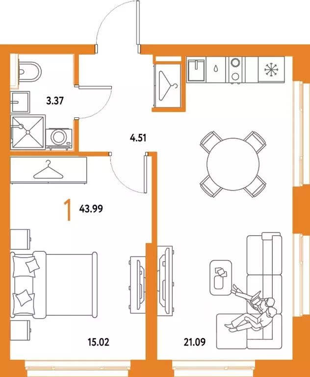 1-к кв. Московская область, Мытищи Страна.Парковая жилой комплекс ... - Фото 1