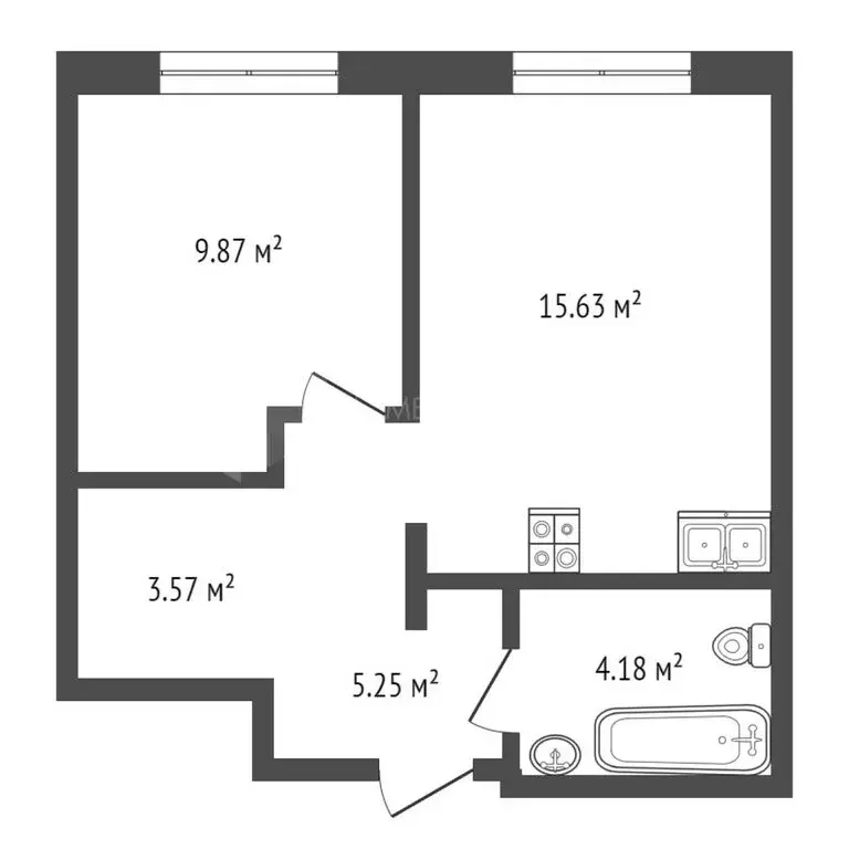 1-комнатная квартира: Тюмень, улица Тимофея Чаркова, 93 (39.1 м) - Фото 0