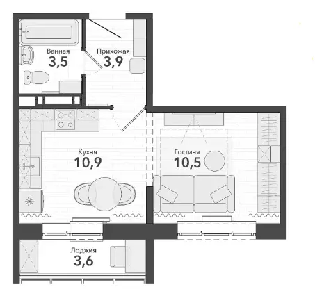 Продаётся квартира-студия, 32.4 м - Фото 0