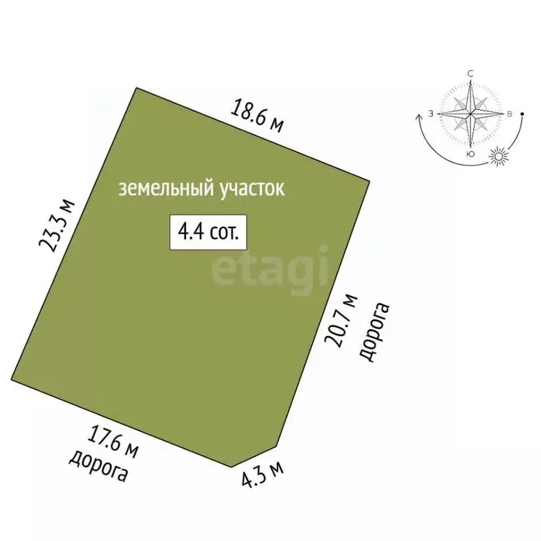 Участок в Крым, Феодосия Геолог-2 СПК, ул. Персиковая (4.43 сот.) - Фото 2