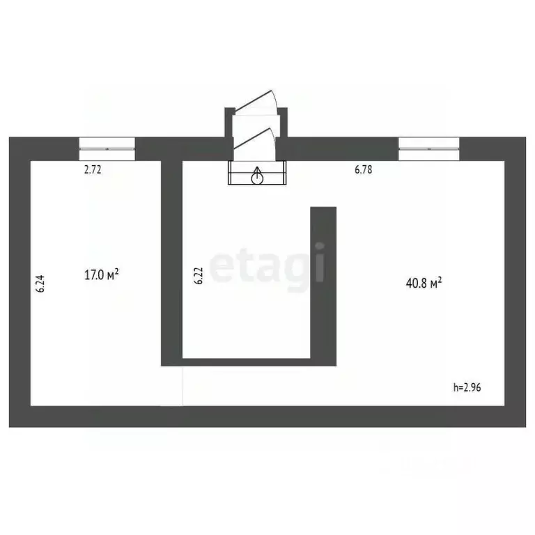 Офис в Кемеровская область, Новокузнецк ул. Ленина, 34 (58 м) - Фото 2