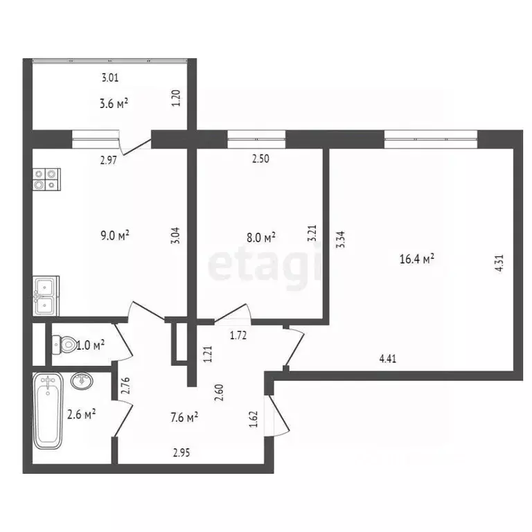 2-к кв. Удмуртия, Ижевск Пушкинская ул., 124 (46.0 м) - Фото 0