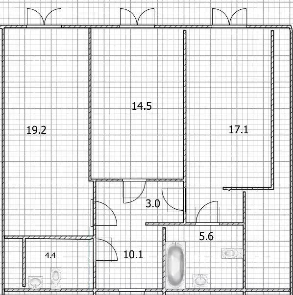 3-к кв. Башкортостан, Уфа ул. Бехтерева, 6 (71.0 м) - Фото 1