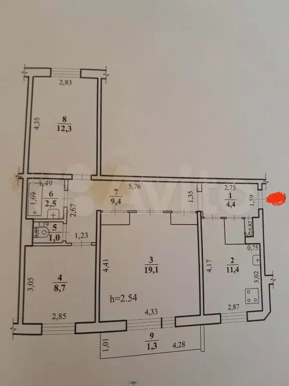 3-к. квартира, 70 м, 4/5 эт. - Фото 0