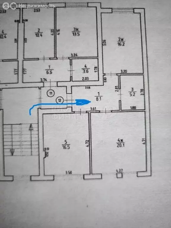 2-комнатная квартира: Калининград, Львовский переулок, 6 (66.1 м) - Фото 1